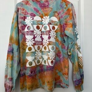 Free People Multicolor Tie-Dye Long Sleeve Tee